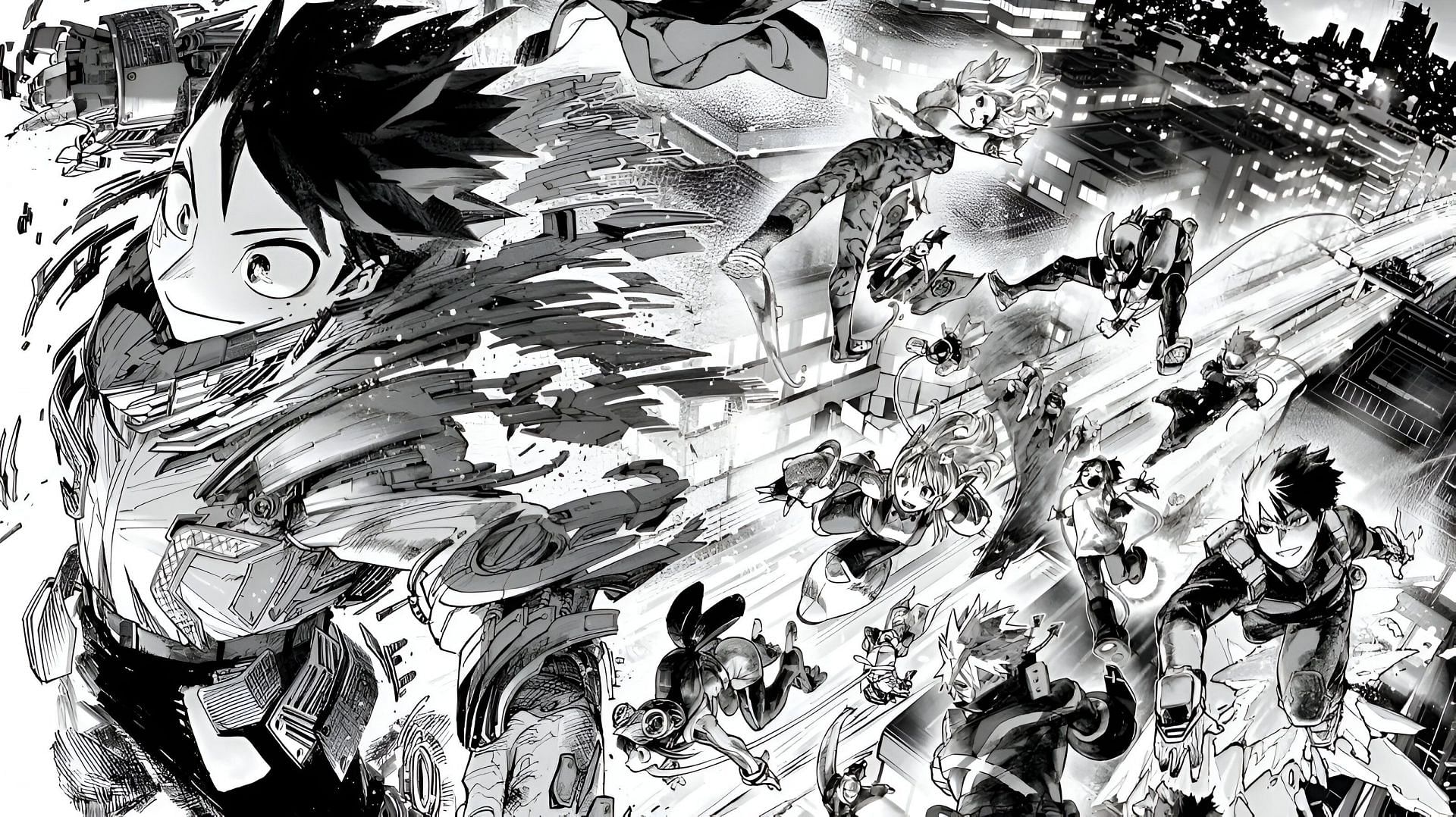 Kohei Horikoshi's work, My Hero Academia (Image via Shueisha)